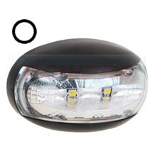 12v/24v Oval White LED Front Marker Lamp/Light FT-012B